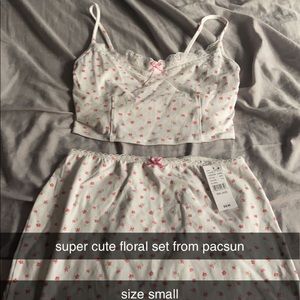 floral skirt and shirt set from PACSUN